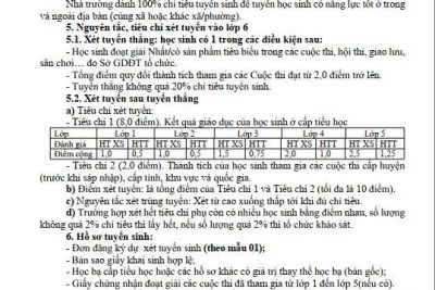 THÔNG BÁO TUYỂN SINH LỚP 6 TRƯỜNG THCS NAM CAO, NĂM HỌC 2026-2027
